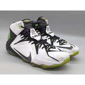 Nike LeBron 12 All Star Game 742549-190 Sneakers Shoes White Green Size 12